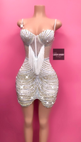 Gold, white, & silver tassel dress