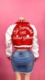 D&G cropped letterman jacket