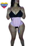 Pink deluxe hourglass ⏳ faja colombiana 🇨🇴 vest chaleco with 3 rows of hooks 🪝 + zipper, senos libres