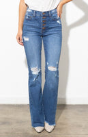 Hight button wide leg jeans