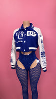 D&G cropped letterman jacket