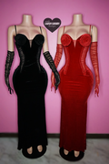 “Siren” set dress + gloves