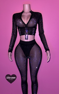 “Dubai” black bling transparent set