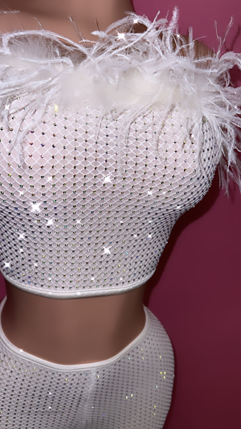 “Buchifresa” White bling fur set
