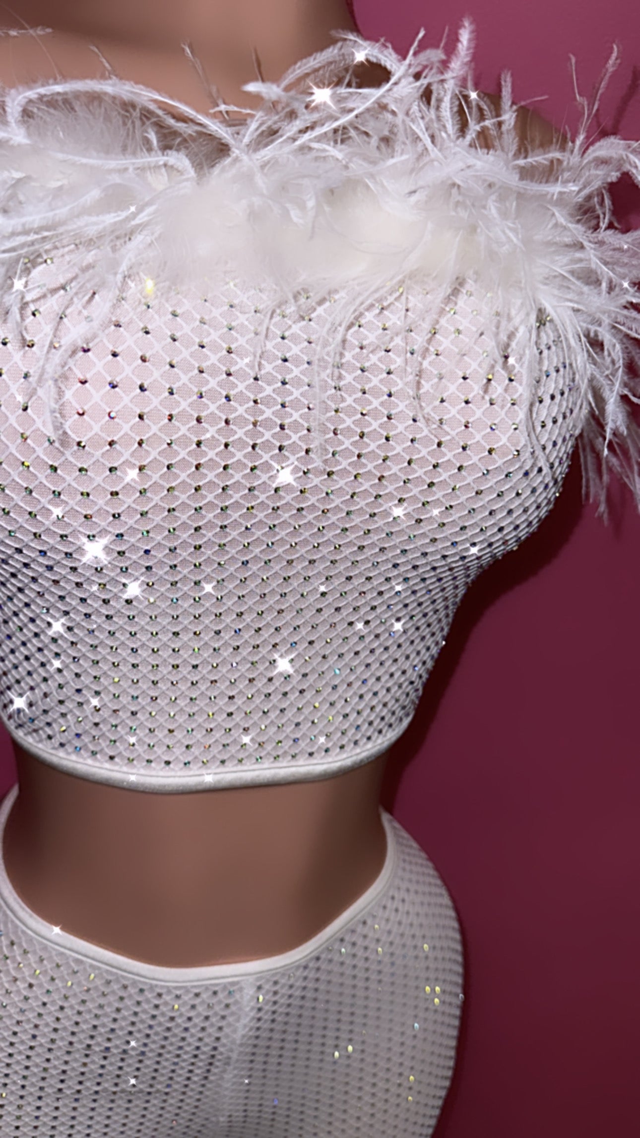 “Buchifresa” White bling fur set