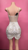 Gold, white, & silver tassel dress