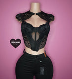 “Seduction ” lace corset style cutout top