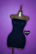 Black classic stretch mini dress