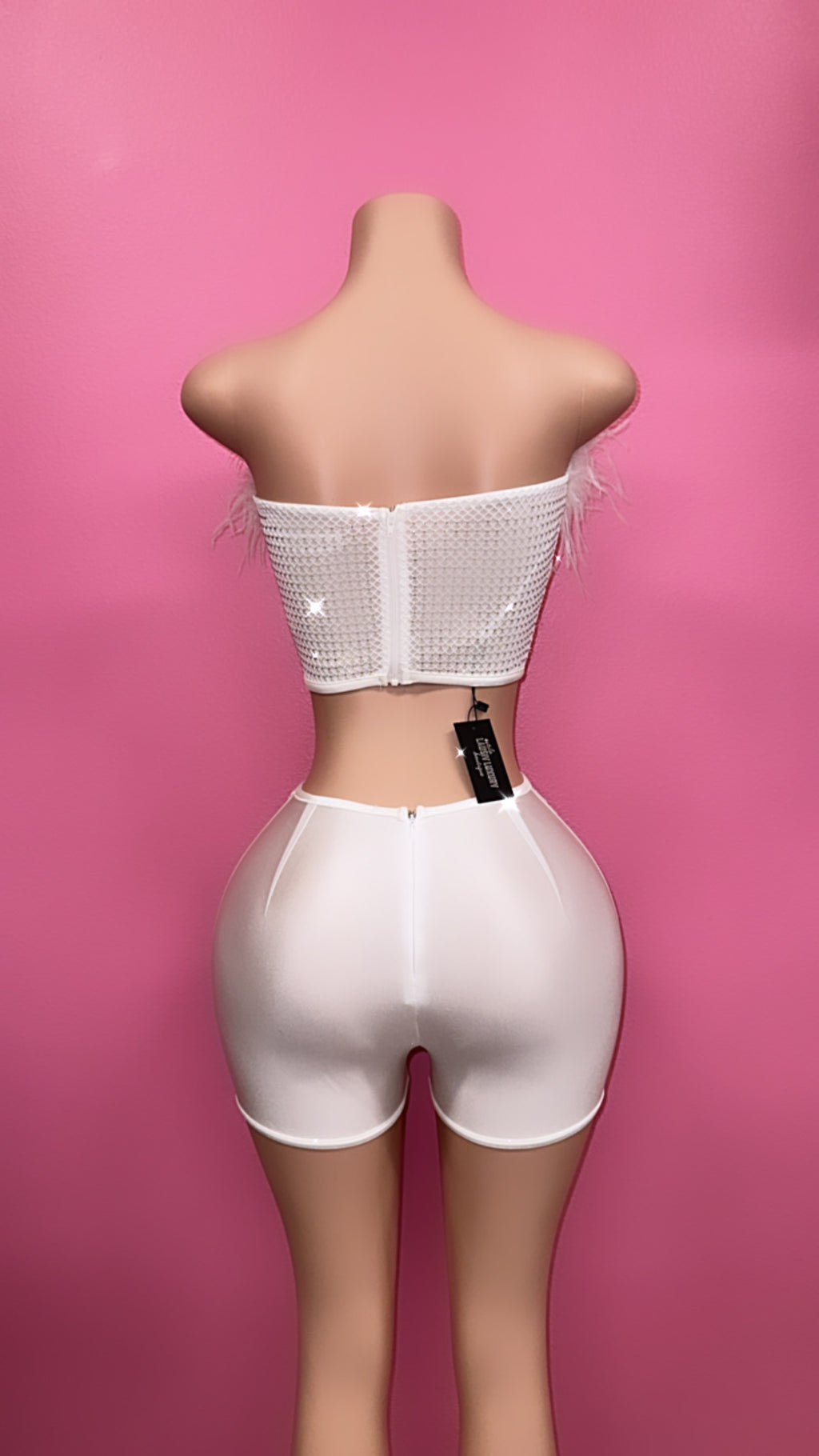 “Buchifresa” White bling fur set