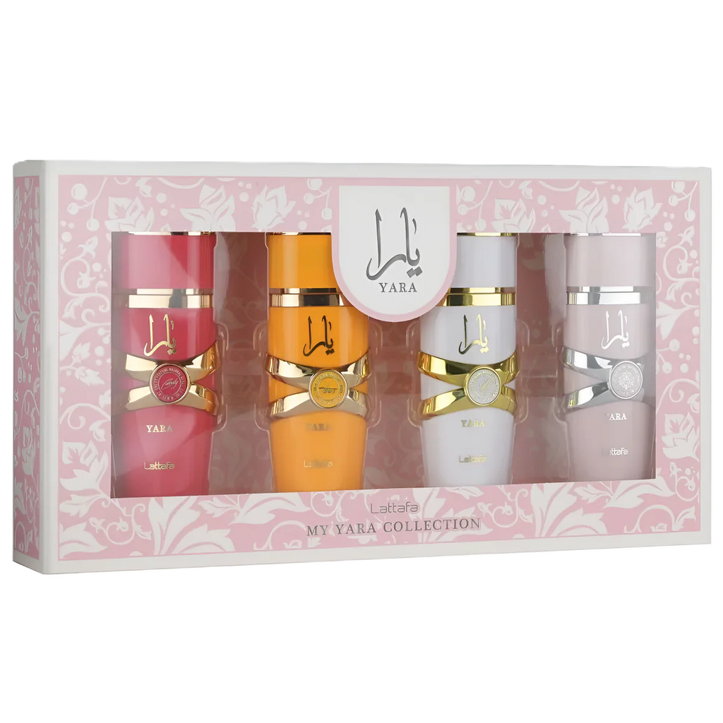LATTAFA Yara 4 piece EDP concentrated fragrance perfume spray gift bundle