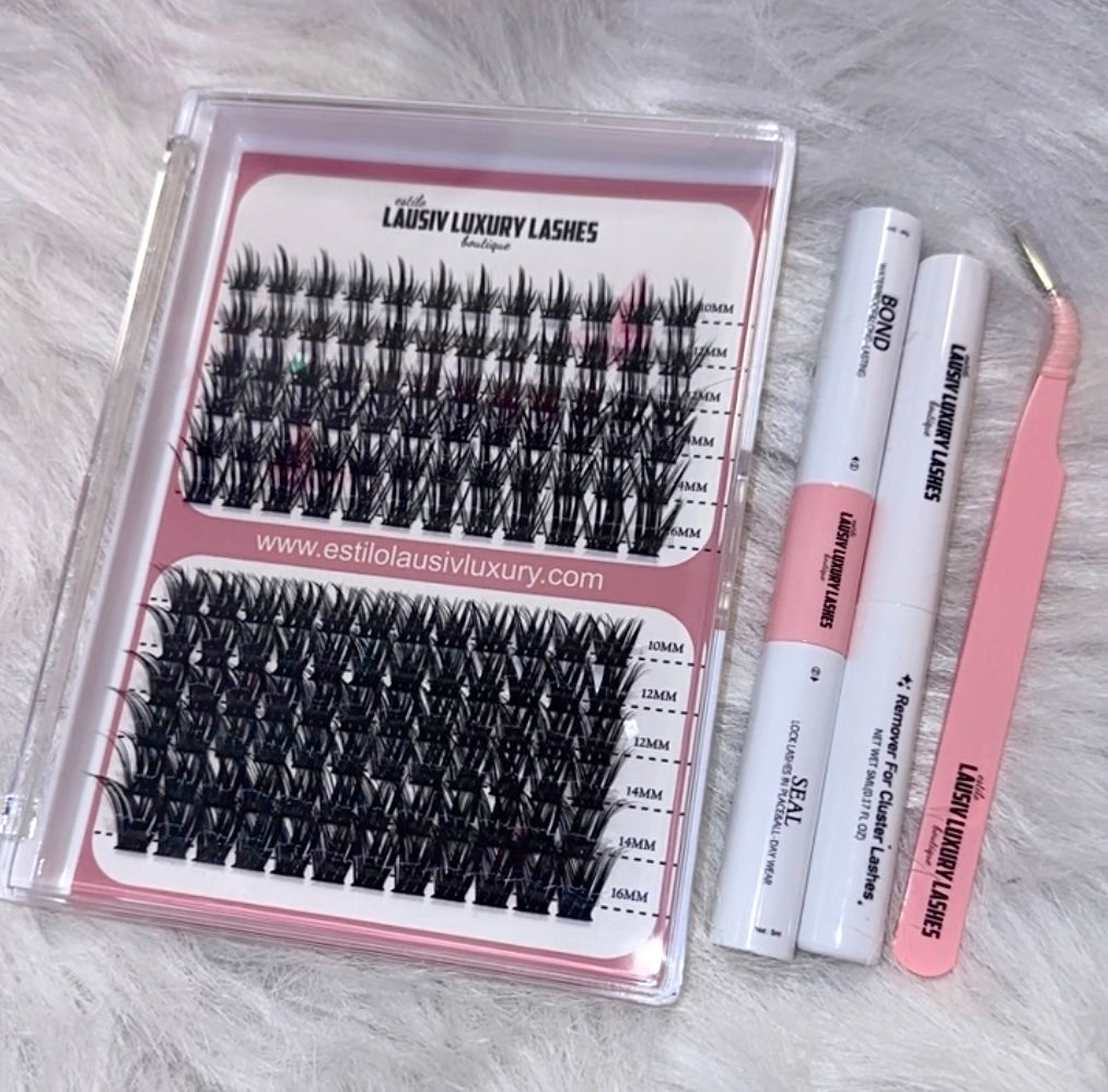 Luxury cluster lash kit