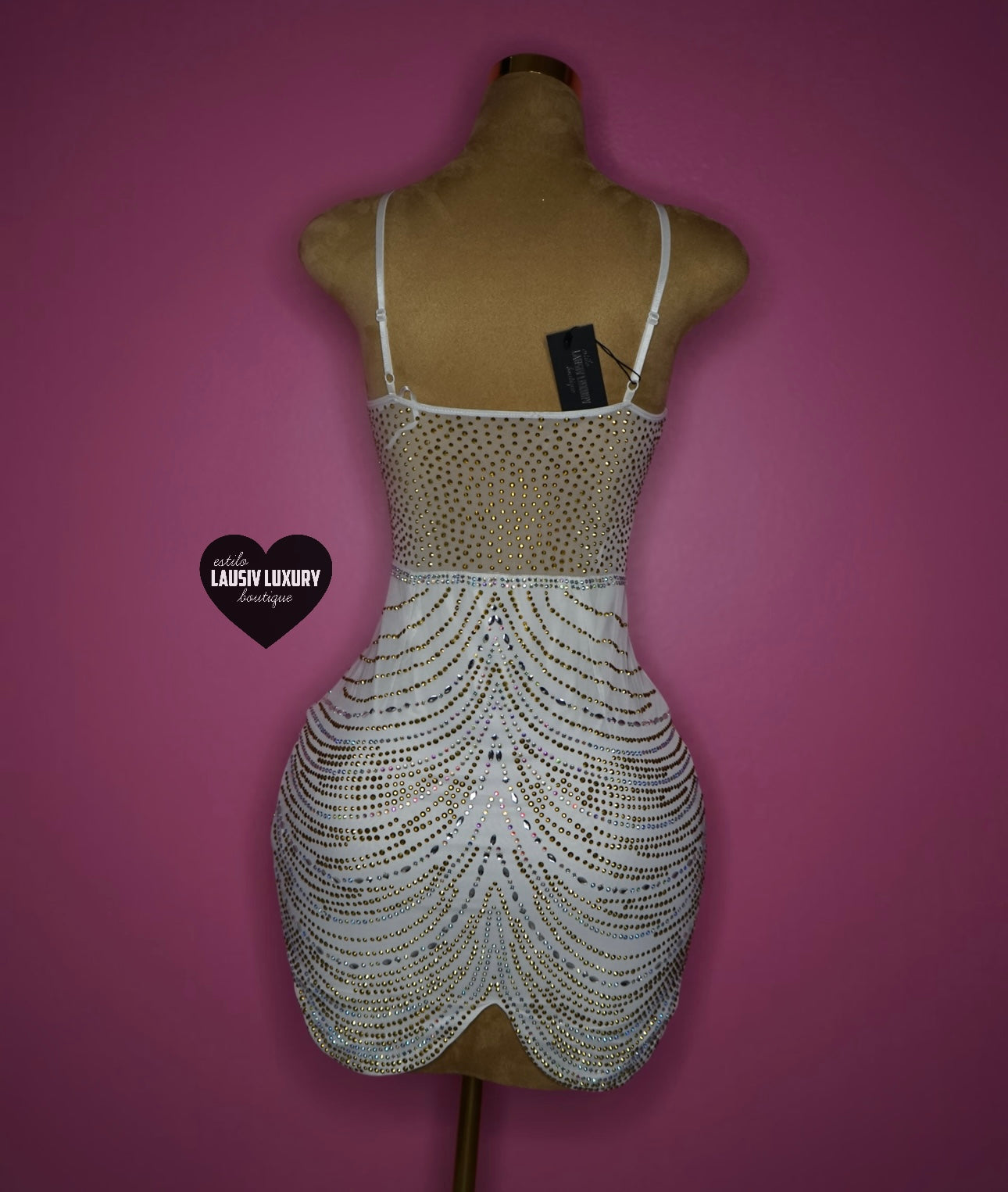 Gold, white, & silver tassel dress