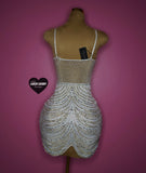 Gold, white, & silver tassel dress