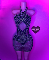 “Exótica” black & silver bling set