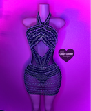 “Exótica” black & silver bling set
