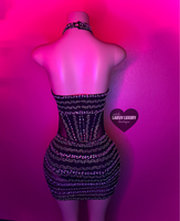 “Exótica” black & silver bling set