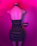 “Exótica” black & silver bling set
