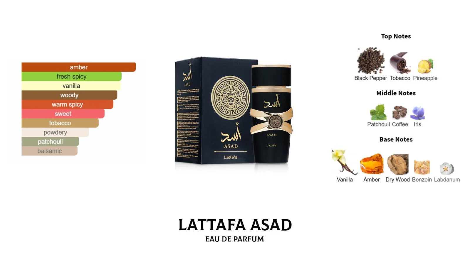 LATTAFA Asad EDP concentrated cologne fragrance spray