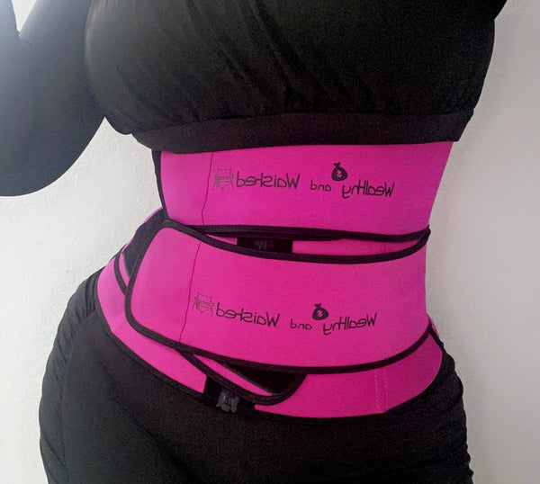 Pink double Velcro waist trainer