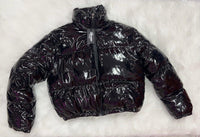 Cropped puffer coat