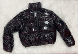 Cropped puffer coat