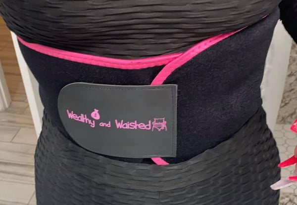 Sweat belt 💧black & pink