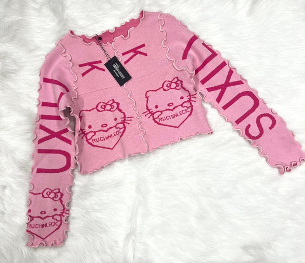 Hello kitty cropped long sleeve