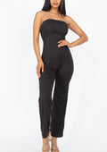 Strapless black jumpsuit
