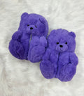 Purple teddy bear slippers 🧸
