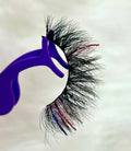 Pink & blue glitter luxury mink lashes