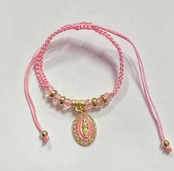 Pink virgencita bracelet