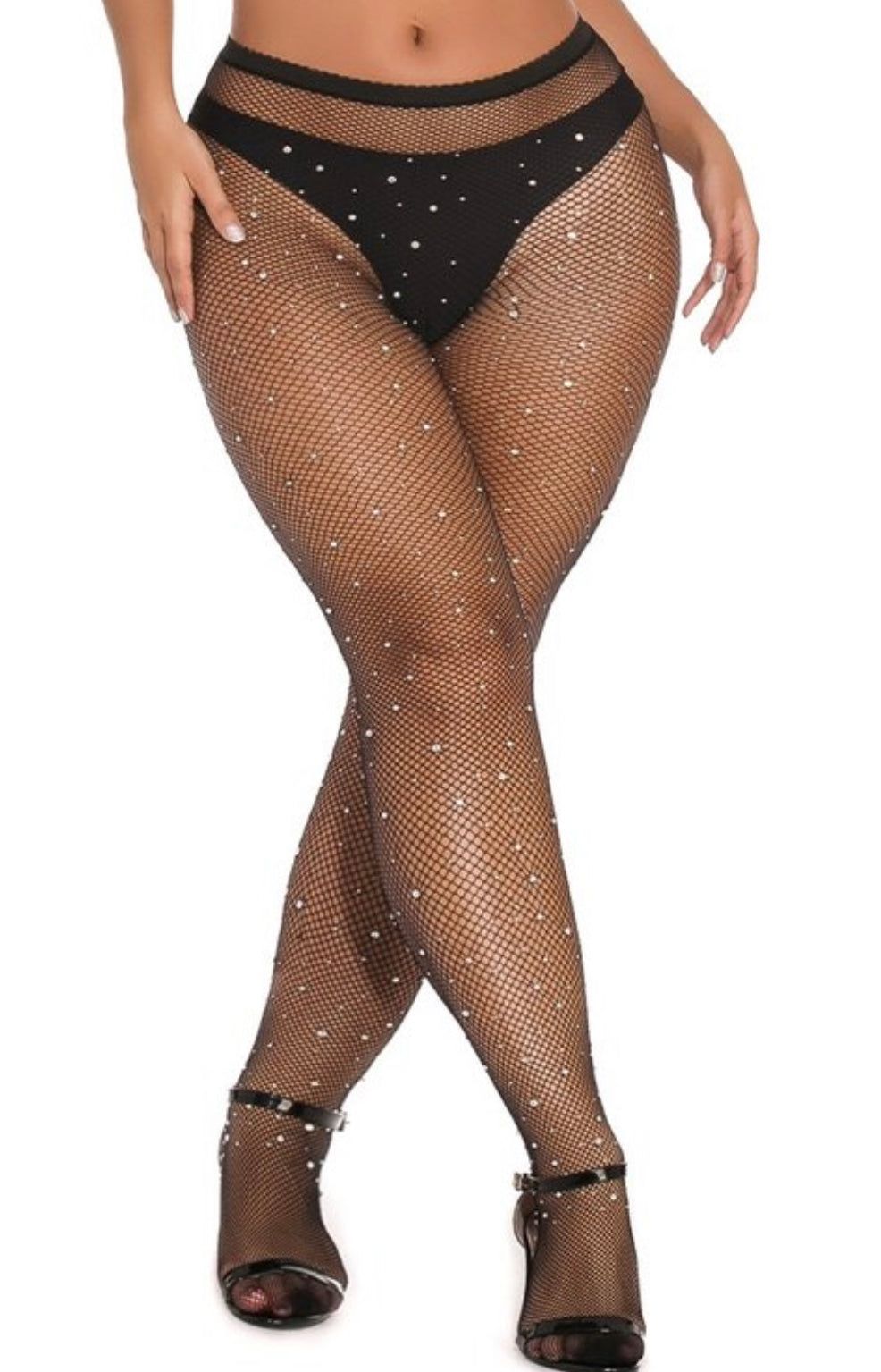 Rhinestone bling fishnets