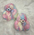 Multicolor teddy bear slippers 🧸