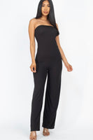 Strapless black jumpsuit one piece